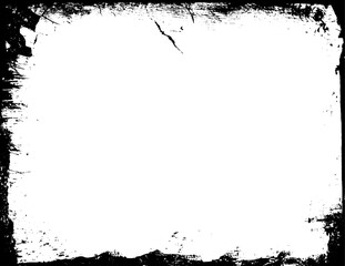 Grunge border frame on white background