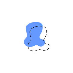 dark blue blob set blue