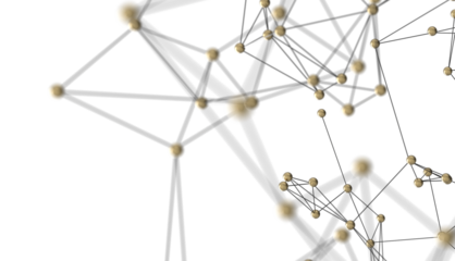 Connecting lines and dots.Big data visualization