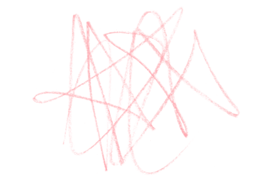 pink pencil strokes isolated on transparent background