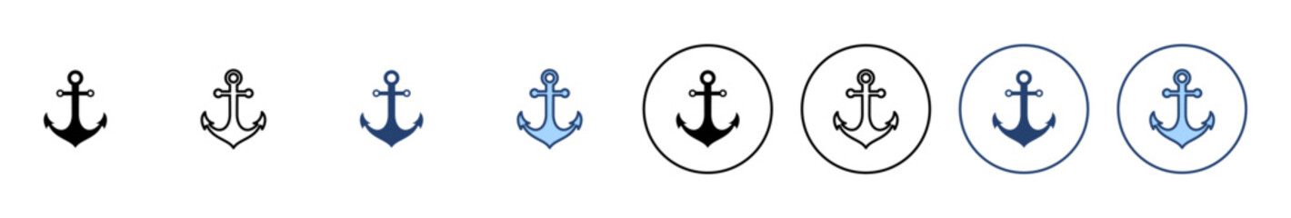 Anchor icon vector. Anchor sign and symbol. Anchor marine icon.