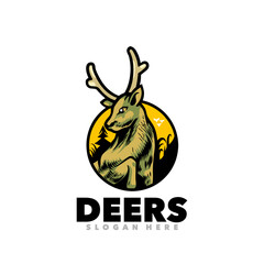 Deer mascot design logo sport