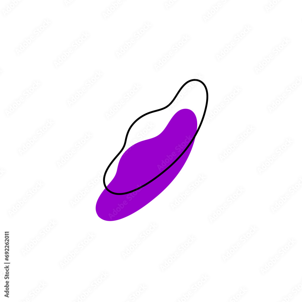 Aufkleber set of blob elements hand drawn texture
