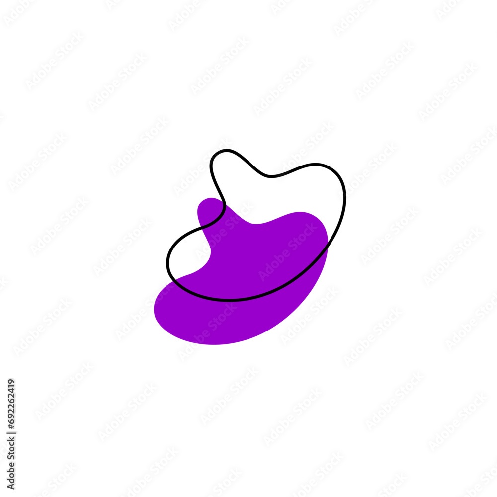 Aufkleber set of blob elements hand drawn texture