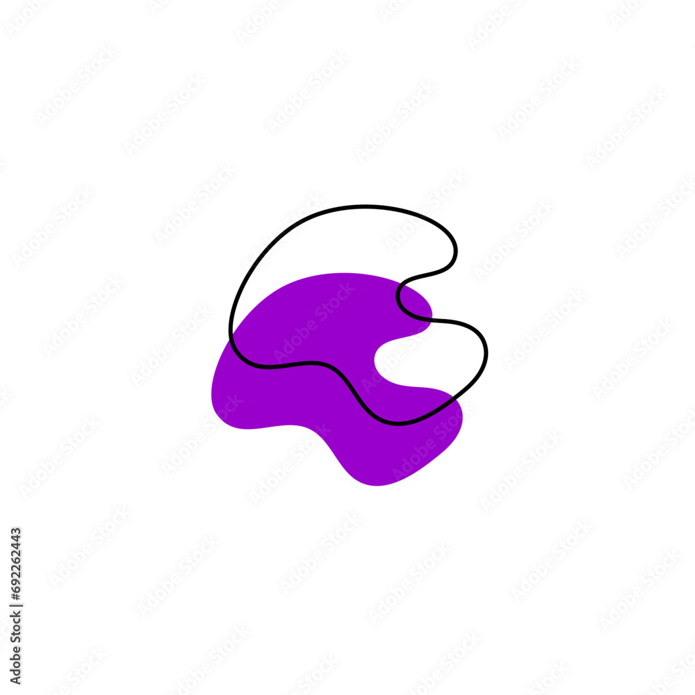 Aufkleber set of blob elements hand drawn texture