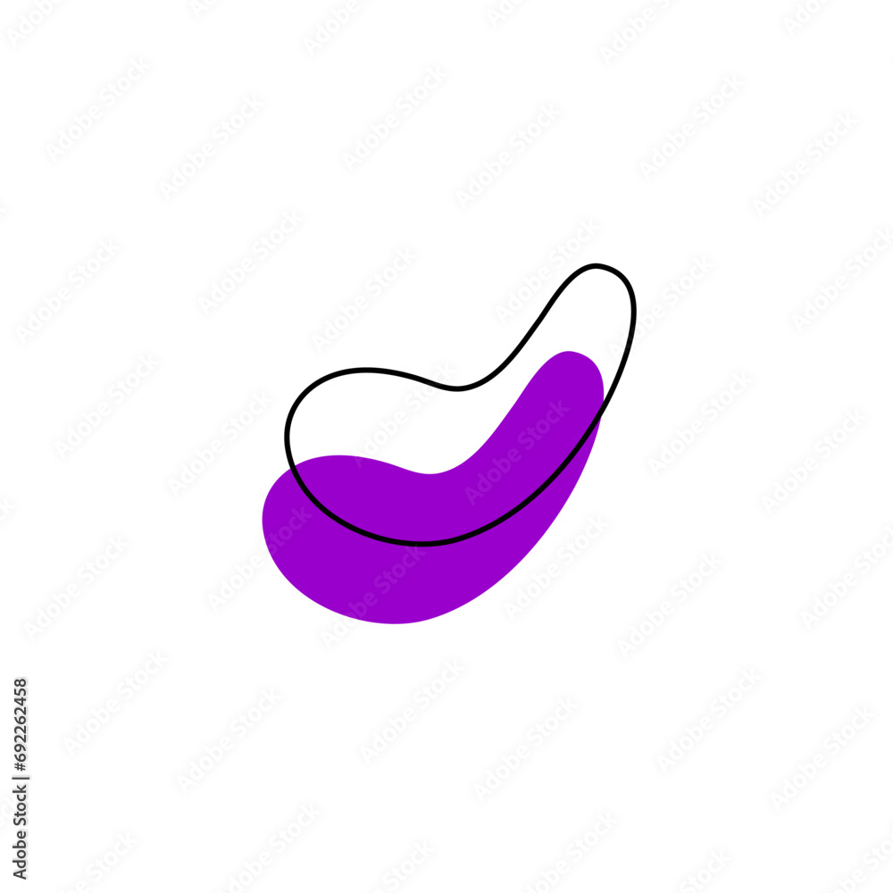 Aufkleber set of blob elements hand drawn texture