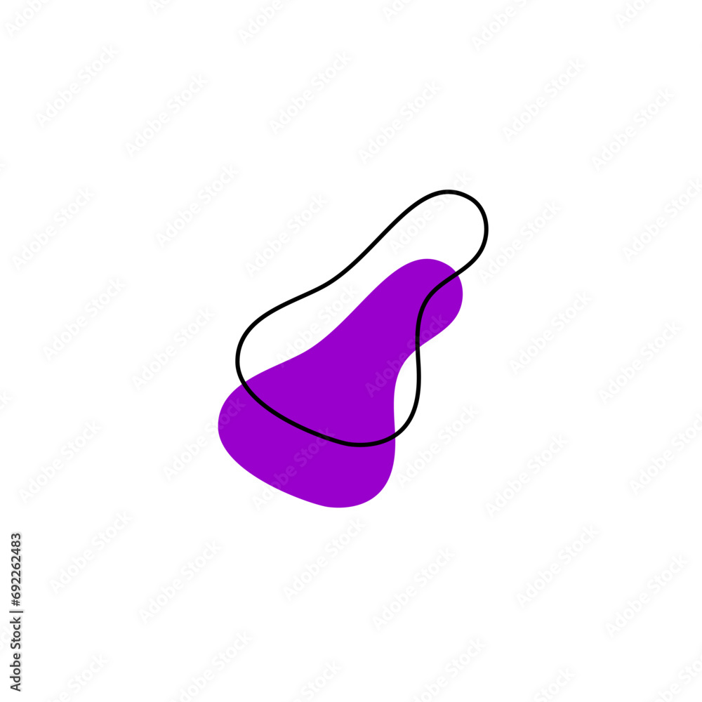Aufkleber set of blob elements hand drawn texture