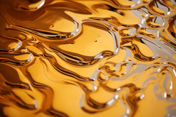 Glistening Golden Liquid Swirls