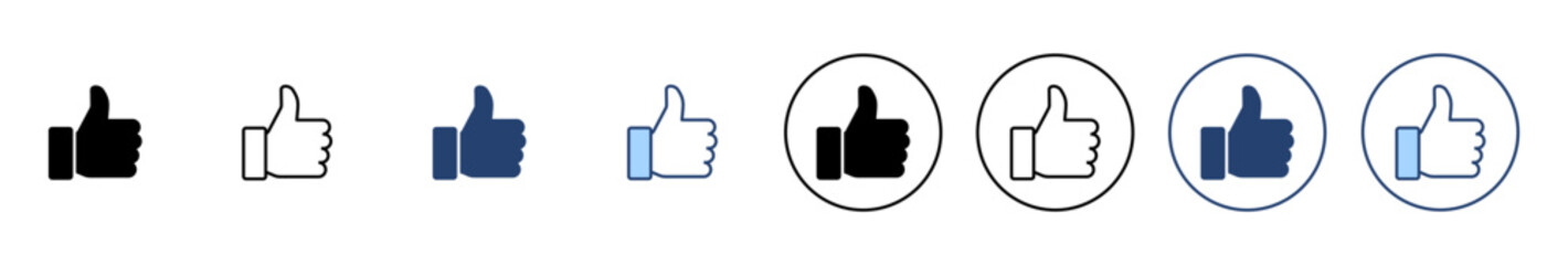 Obraz premium Like icon vector. Thumbs up sign and symbol. Hand like