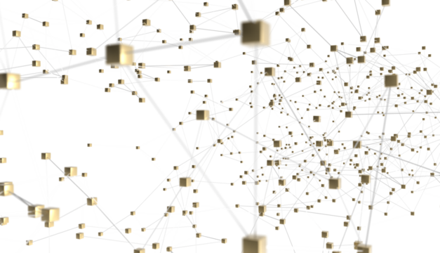 Abstract digital background of points and lines. Glowing plexus. Big data. Network or connection.