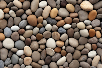 Pebble Patchwork: A Multitude of Smooth Stones in Earthy Shades