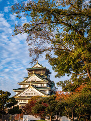 Fototapeta na wymiar A majestic castle stands tall, Osaka