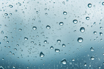 Clarity After Rain: Water Droplets on a Clear Glass Surface