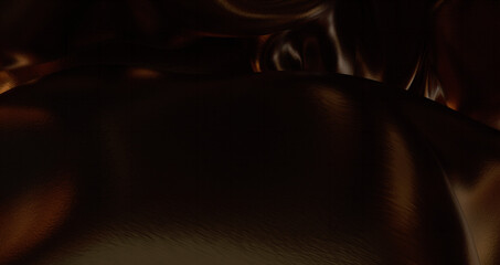Glamorous Draping: Abstract 3D Gold Cloth Illustration for Alluring Designs