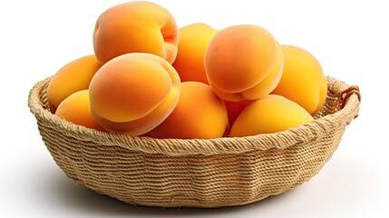 basket with apricots