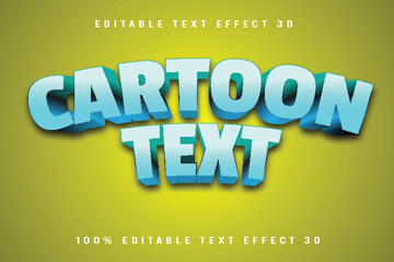 Cartoon Text Editable Text Effect 3D Emboss Cartoon Style