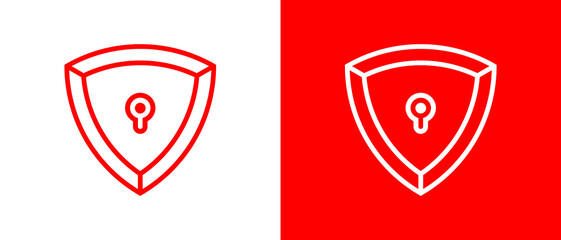 Protect shield security padlock icon vector