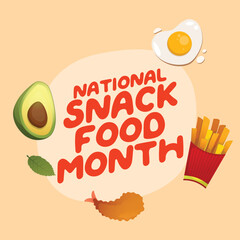 Flyers honoring National Snack Food Month or promoting associated events might utilize vector graphics regarding the event. design of flyers, celebratory materials.