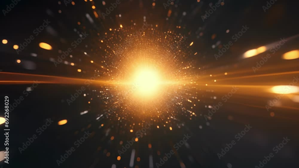 Poster closeup of the empty void, revealing fleeting glimpses of virtual particles flickering in and out of