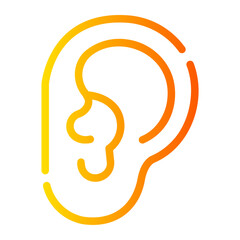 ear Line Gradient Icon