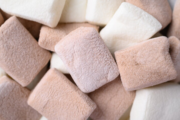 Marshmallow chocolate and vanilla texture background