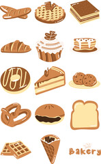 Yummy Choco Bakery Illustration Set