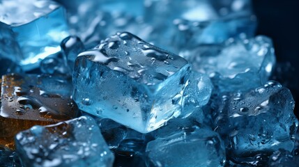 青い美しい氷
