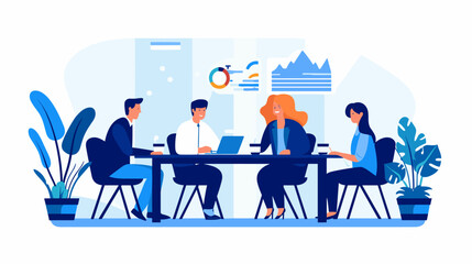 Concept vector illustration of business situation.