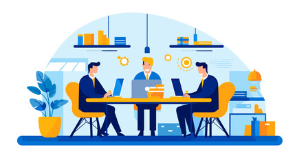 Concept vector illustration of business situation.