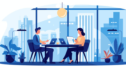 Concept vector illustration of business situation.