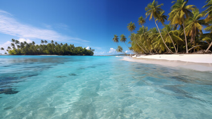 Fototapeta premium A tranquil beach with crystal clear water
