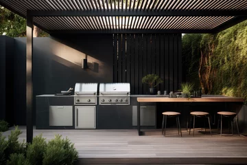 Fotobehang modern outdoor kitchen ideas for your home design © Kien