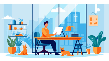 Concept vector illustration of business situation.