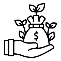Investment line icon