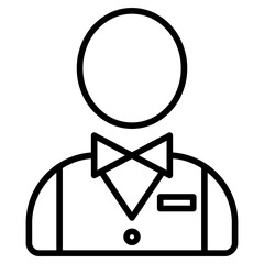 Hotel Staff icon line vector illustration