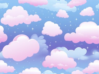 cute cloud seanless pattern