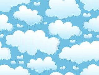 cute cloud seanless pattern