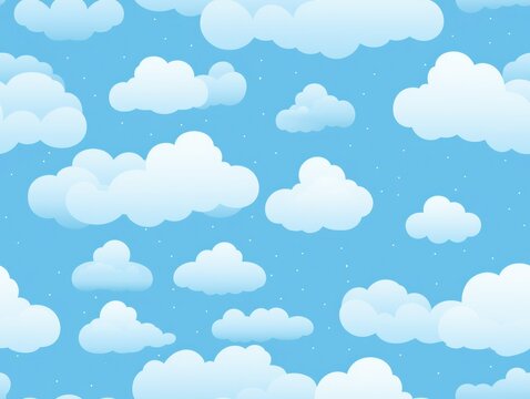cute cloud seanless pattern