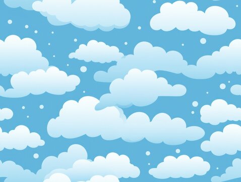cute cloud seanless pattern