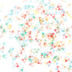 Colorful confetti on a transparent background. Event and party celebration elements.
