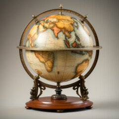 old globe isolated on white