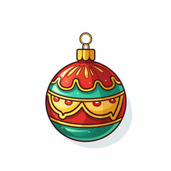 christmas ball isolated on white,Generated By Ai