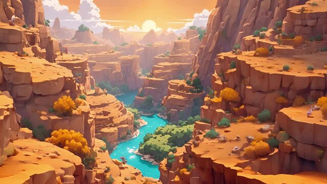 like stepping into Willy Wonka dreamland descend into Chocolate Chip Cookie Canyon, with rocky terrain made dozens warm, gooey cookies. 2d animation