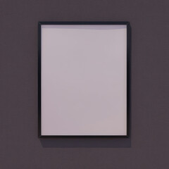 Blank photo frame on a wall