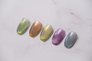 マグネットネイルチップ/ジェルネイル/Magnetic nail tip sample