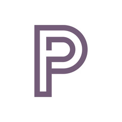 Monogram P design vector logo. Monogram initial letter mark P logo design. Monogram design vector logo. Monogram initial letter mark P logo design. Simple P monogram. Monogram P design logo