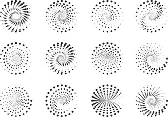 Abstract Halftone Circles