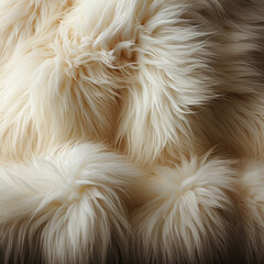 Fluffy Elegance: Shaggy Faux Fur Coat Texture