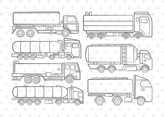 Oil Tank Truck Clipart, Oil Tank Truck SVG, Oil Truck Svg, Oil Tank Svg, Tank Truck Svg, Oil Truck Bundle