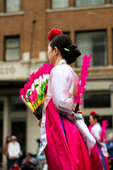 woman in traditional Korean costume